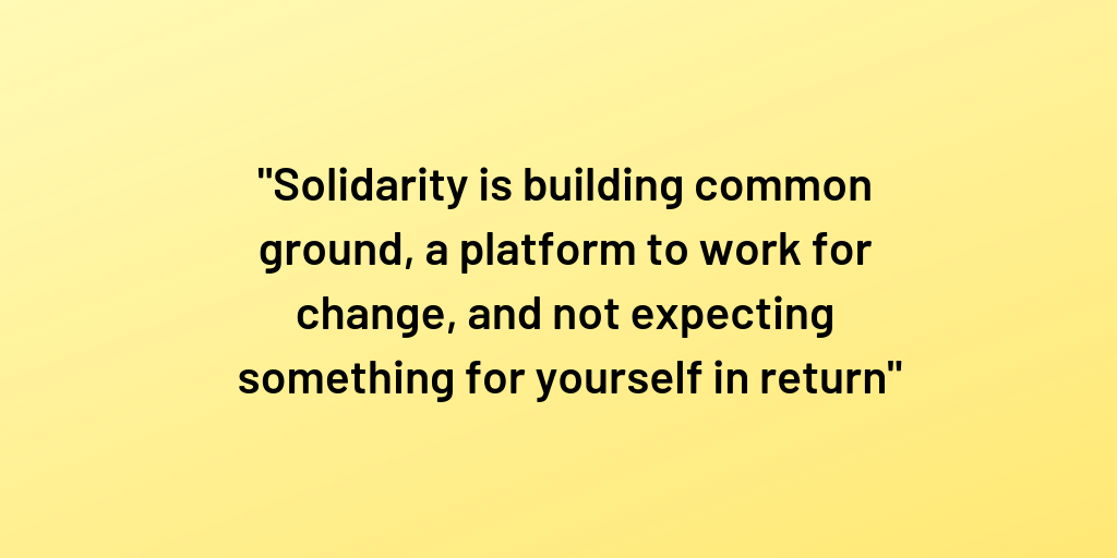 What does solidarity mean to you right to remain