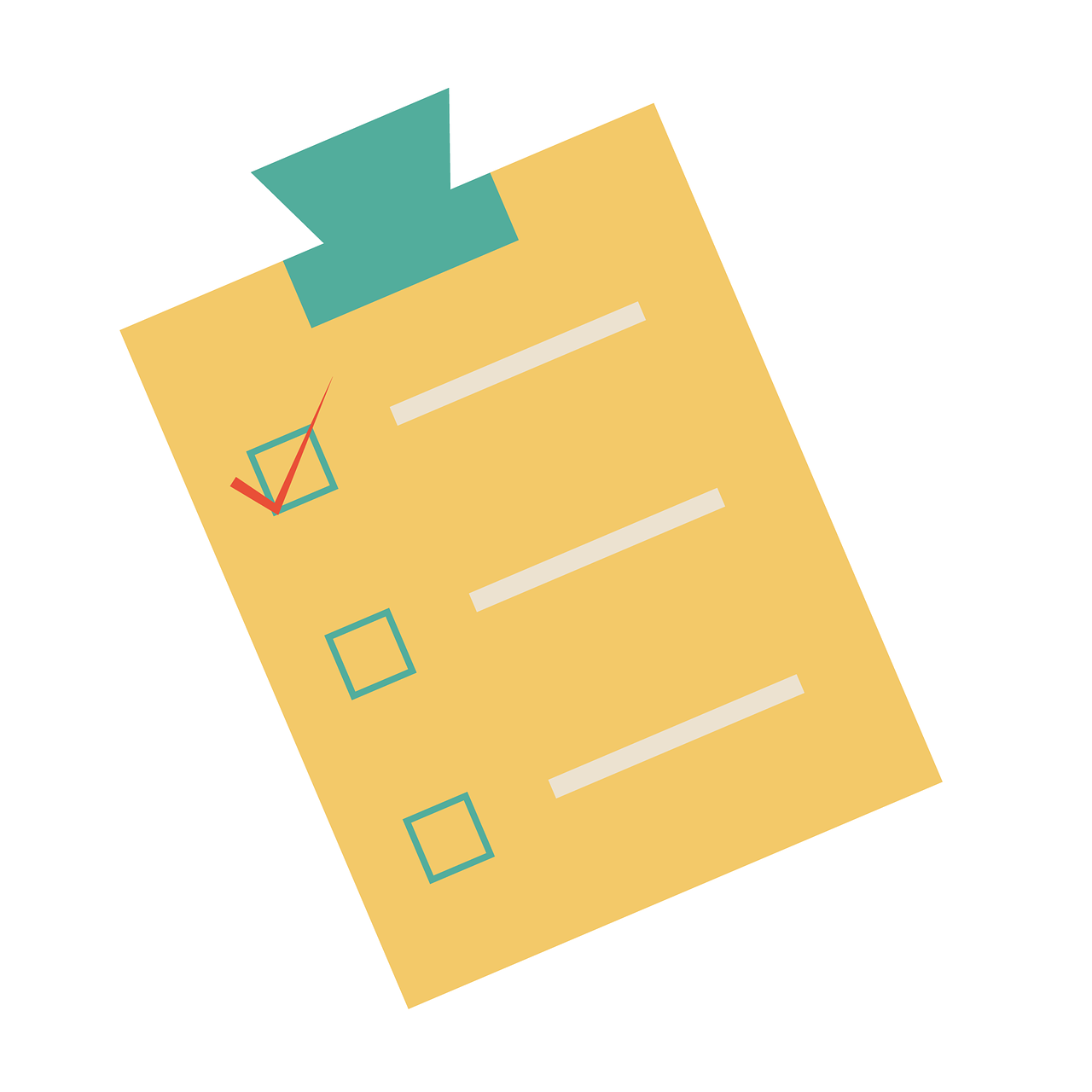 illustration of a checklist with the first box ticked