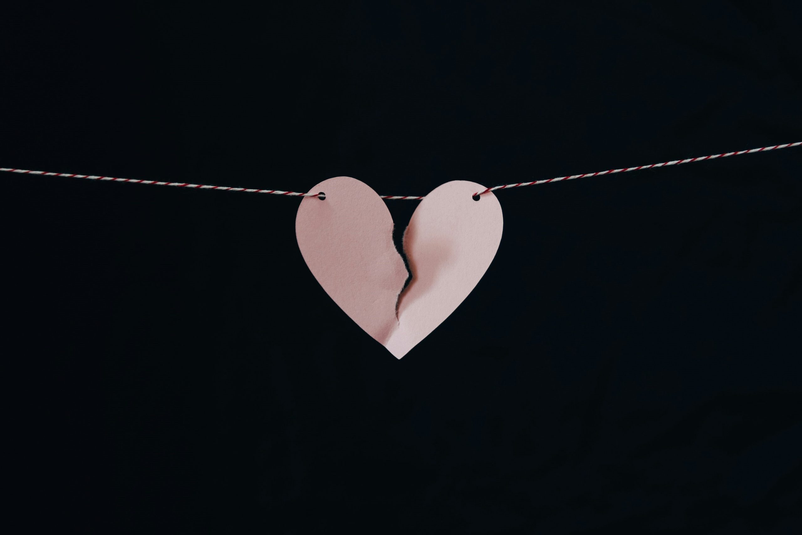 broken heart on a string