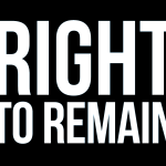 the right to remain logo in white text on a black background