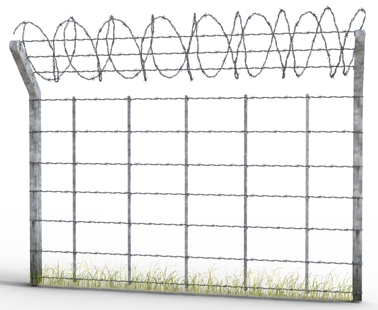 an illustration of a barbed wire fence