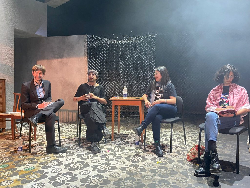 James, Amardeep, Eiri and Mallika sitting on the post-show panel